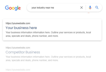 website optimized for search