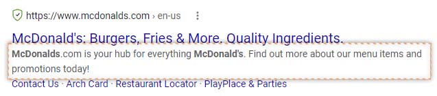 meta description example image Example of a Meta Description