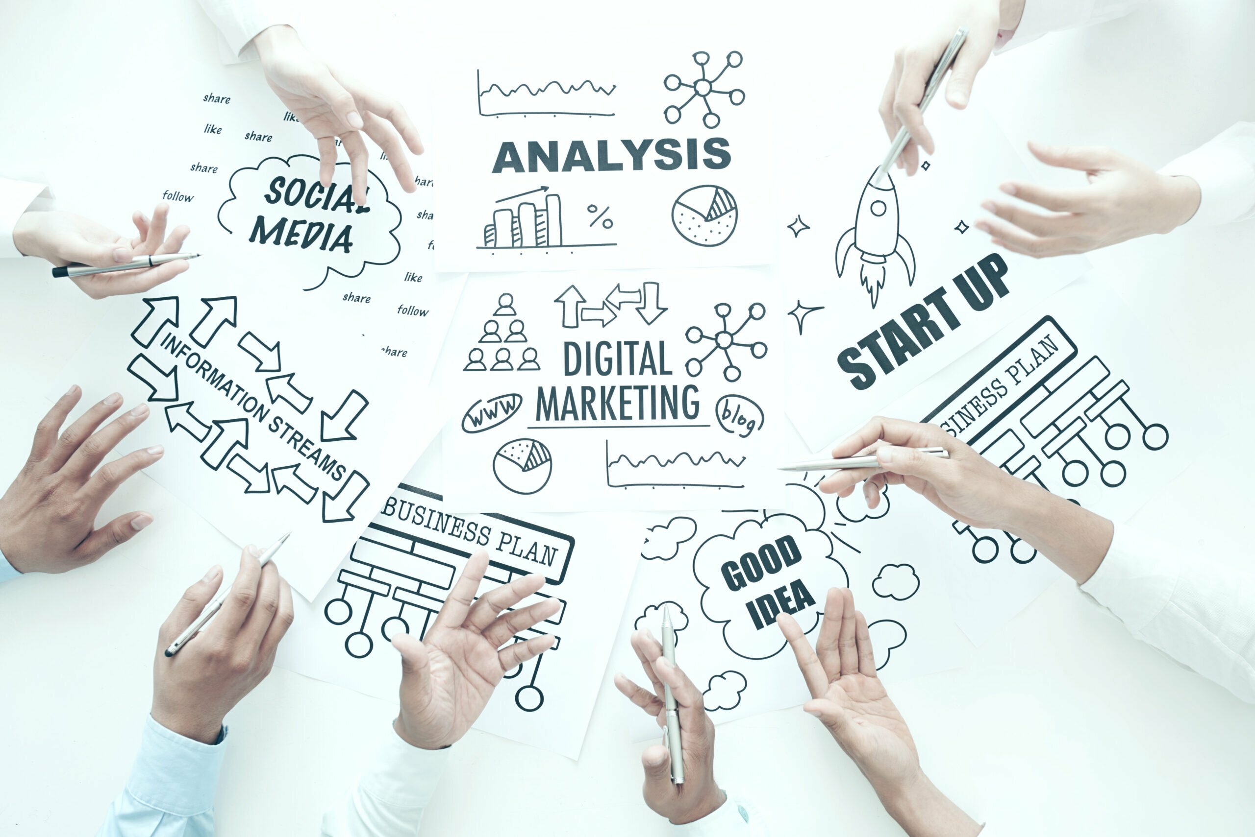 brainstorming digital marketing strategy plan